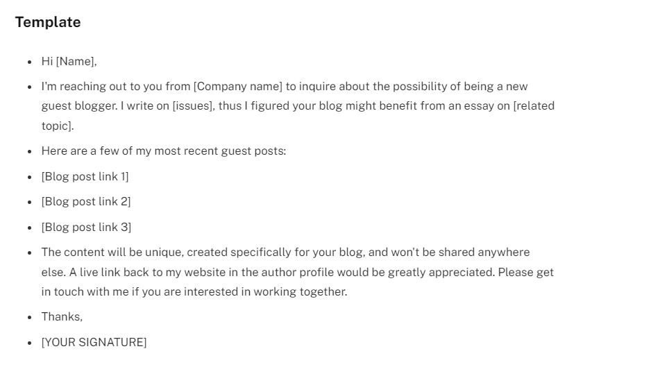 Email Templates for Guest Posting